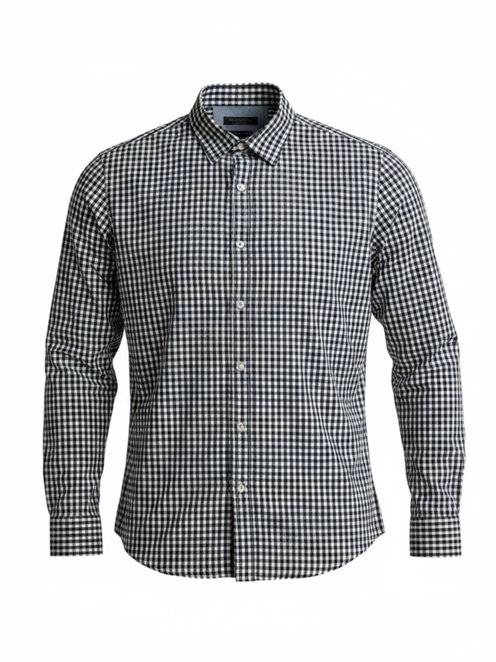 Banana Republic Black, Blue & White Gingham Button-Down Shirt Camden  Fit